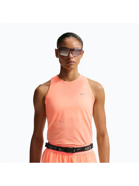 Дамска тениска за бягане Nike Swift Breathe Dri-Fit orange pulse/photon dust оранжево