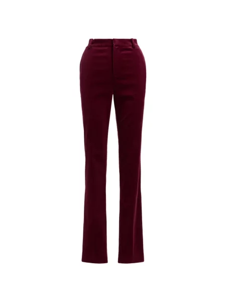 Pantaloni Ralph Lauren Collection de catifea roșu