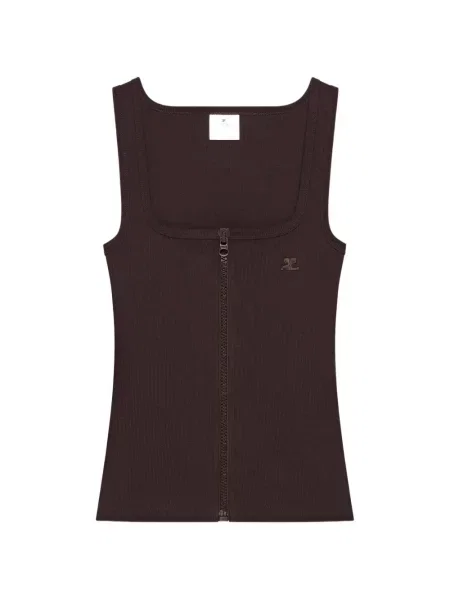 Top Courreges tricotate maro