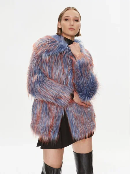 Krzneni plašč Pinko modra