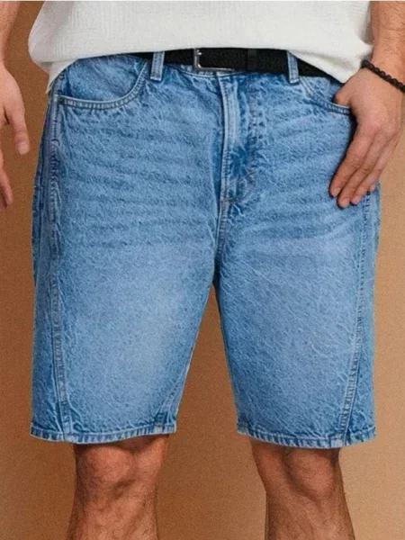 Sinsay Volné džínové šortky modrá