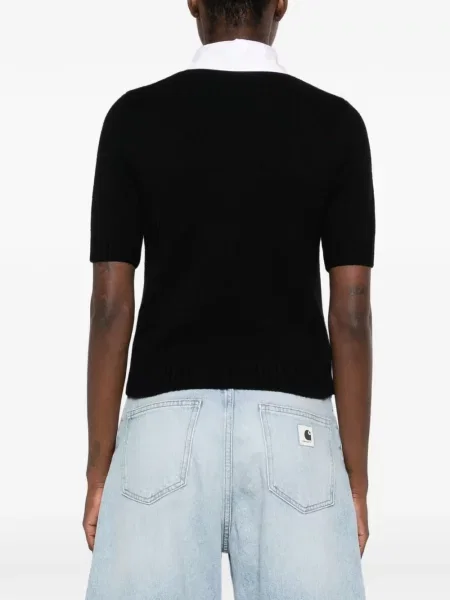 Gulerat scurt pulover Pennyblack negru