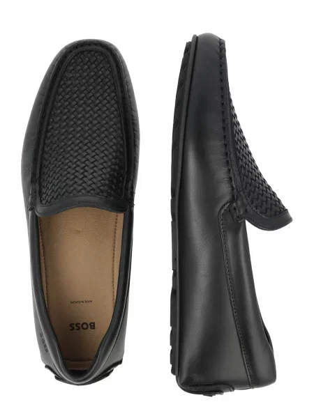 BOSS BLACK De piele mocasini Noel_Mocc_ltwvr negru
