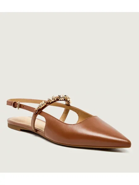 Michael Kors De piele balerini DINA maro