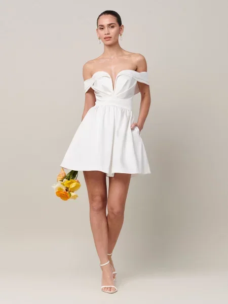 BWLDR Rochie de cocktail Sottero' alb