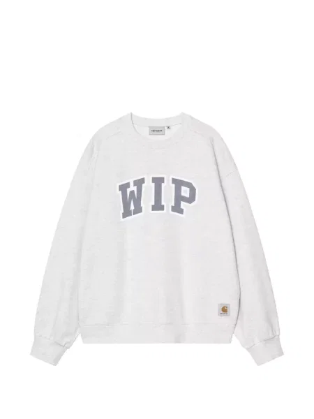 Hanorac crewneck Carhartt Wip cu autograf gri