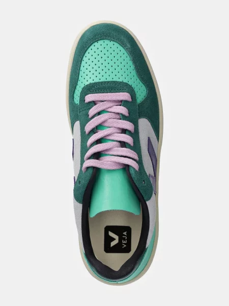 Pantofi Veja din piele verde