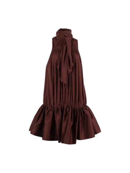 Sukienka mini Rotate Birger Christensen brązowa