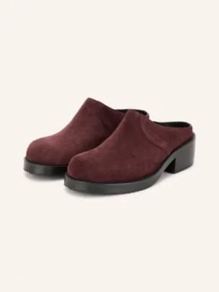 Dries Van Noten Mules tmavě červená
