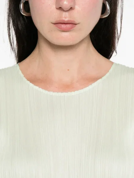 Rochie Pleats Please Issey Miyake plisată de costum verde