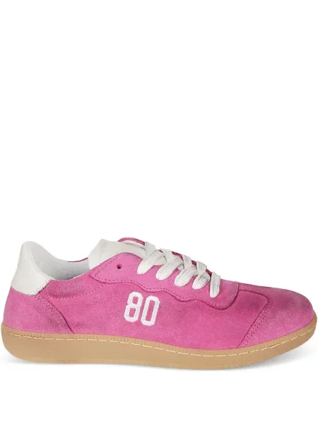 Sneakerși Be980 din piele de căprioară roz