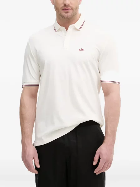 Tricou polo Armani Exchange cu broderie