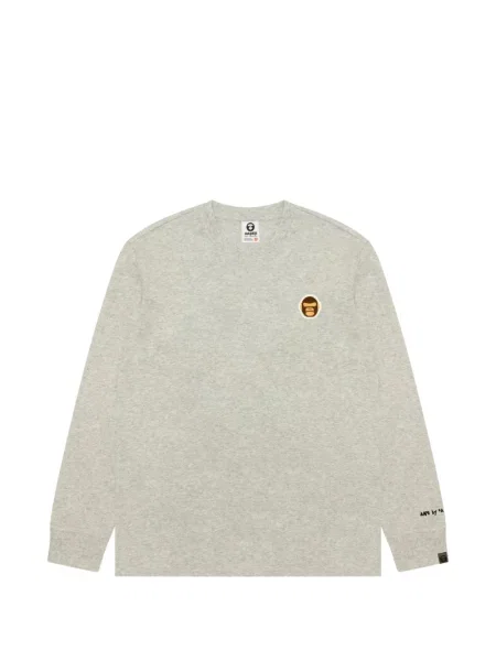 Lung tricou Aape By A Bathing Ape cu autograf gri