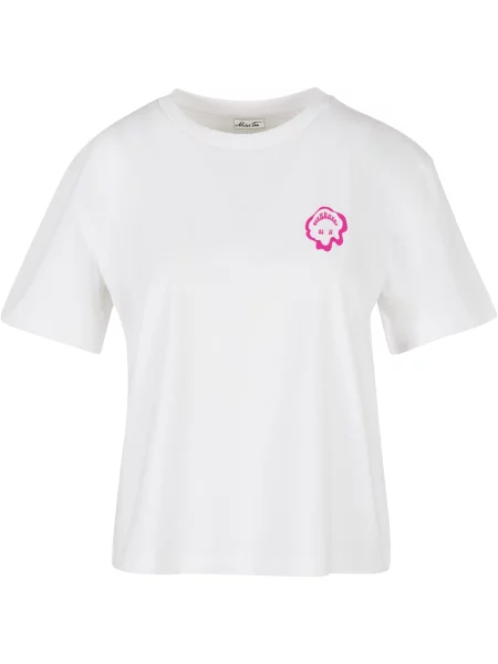 Mister Tee Tricou roz alb