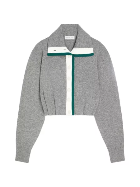 Decupat cardigan Dries Van Noten din cașmir gri