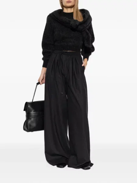 Decupat pulover Max Mara de mohair gri