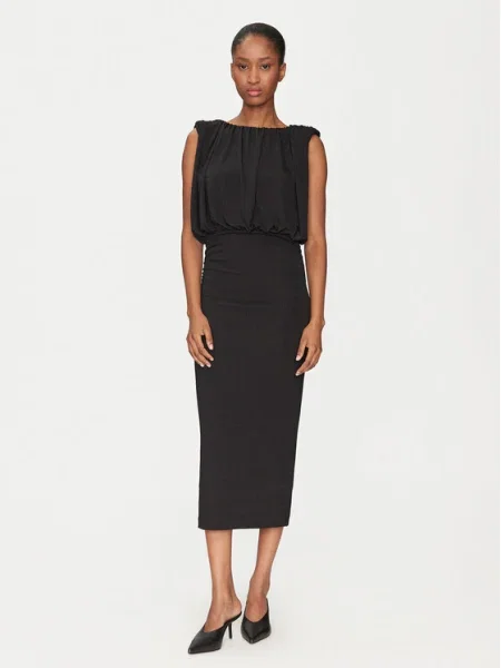 Day Birger et Mikkelsen rochie Virgine midi mulata negru