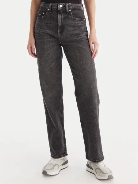Tommy Jeans Jeansy Layla Straight Fit czarny