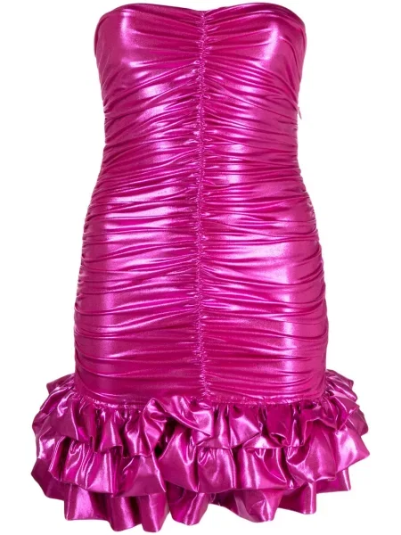 Rochie Amen cu volane roz