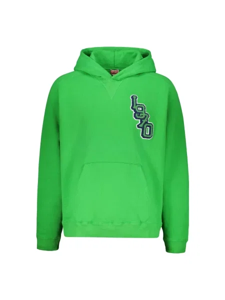 Bluza z kapturem Kenzo z kapturem z logo zielona