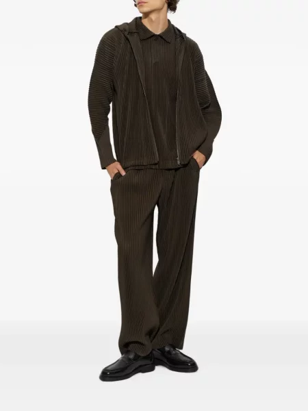 Αμάνικο polo Homme Plissé Issey Miyake καφέ