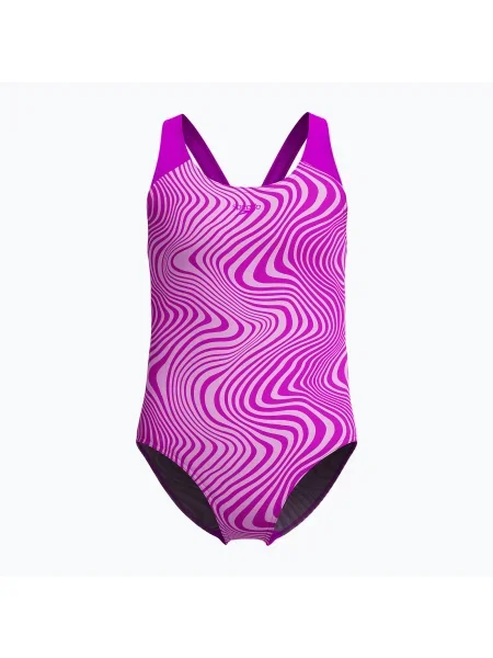 Speedo Digital Allover Splashback детски бански от една част diva виолетово