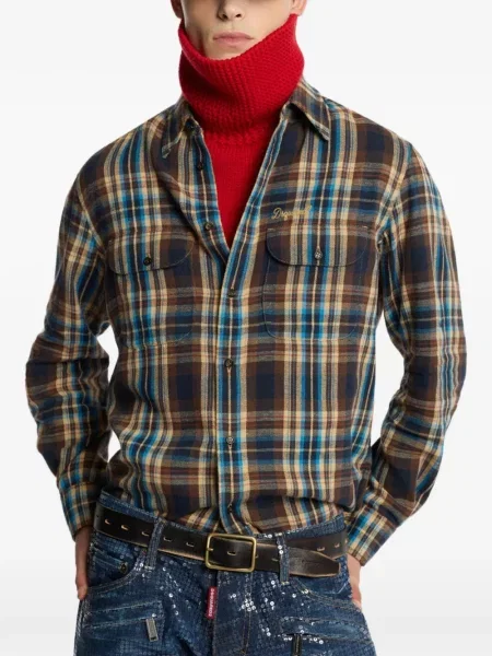 Košeľa Dsquared2 hnedá