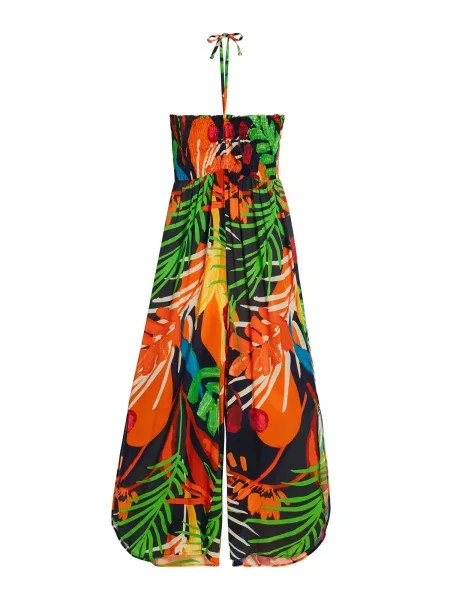 Desigual Salopeta albastru regal / verde pin / portocaliu închis negru