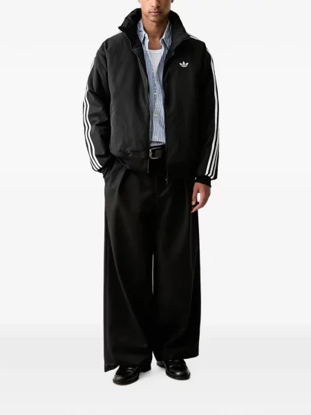 Hanorac Adidas cu dungi cu imagine plasă negru