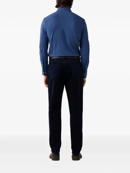 Pantaloni Hackett London de catifea cord albastru