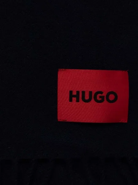 Шерстяной шарф Hugo синий