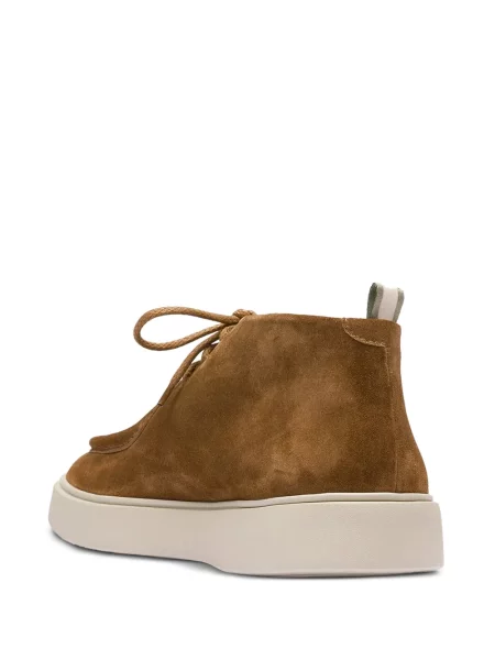 Botine Officine Creative din piele de căprioară maro