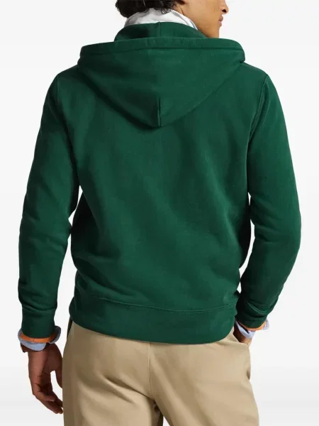 Ριγέ polo Polo Ralph Lauren με κουκούλα με αυτόγραφο λευκό