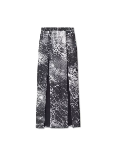 Jedwabna spódnica Alexander Mcqueen czarna