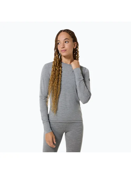 Termo tričko Longsleeve super.natural Tundra cashmere grey melange šedé