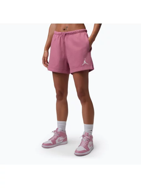 Pantaloni scurți pentru femei Jordan Fleece desert berry/white alb