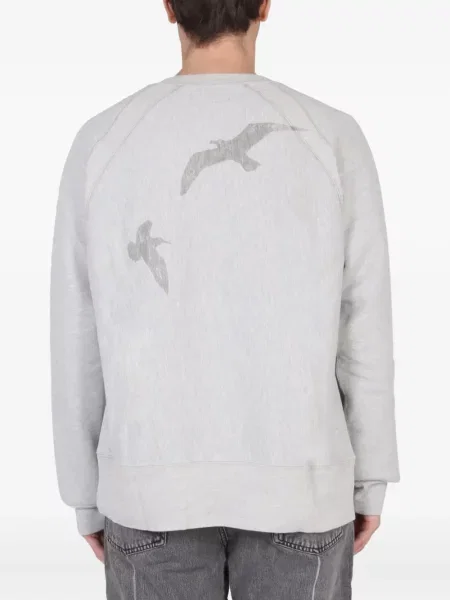 Hanorac crewneck Engineered Garments cu imagine gri