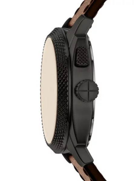 FOSSIL Analógové hodinky / čierna hnedá