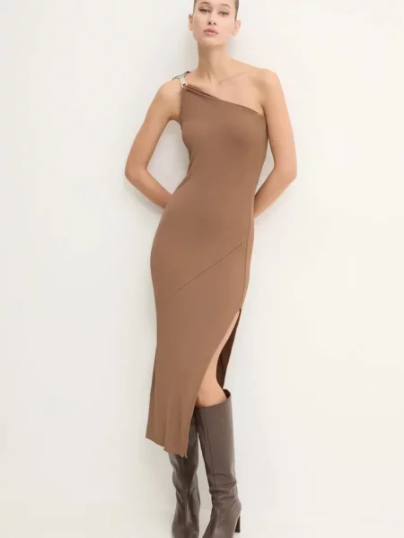 Rick Owens Lilies rochie midi mulata maro