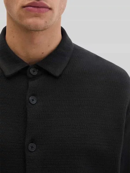 Koszula casualowa o kroju loose fit z mieszanki bawełny Marc O'polo czarna