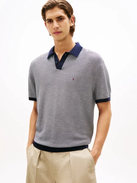 TOMMY HILFIGER Sveter nebielená / tmavomodrá