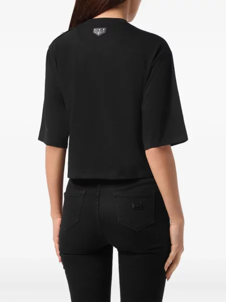 Tricou Philipp Plein de cristal negru
