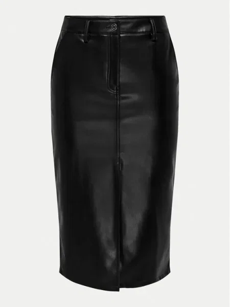 JDY Fustă din imitație de piele Alexa negru