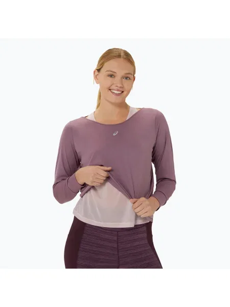 Tricou mânecă lungă Asics alergare roz