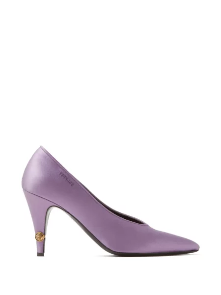 Saténové lodičky Versace fialové