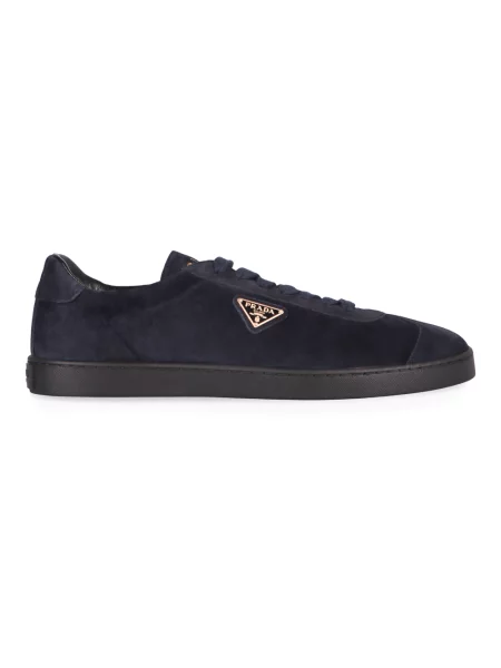 Sneakersy Prada skórzane niebieskie