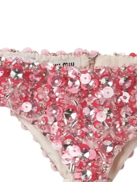 Slip on kelnaitės Miu Miu su blizgučiais rožinė