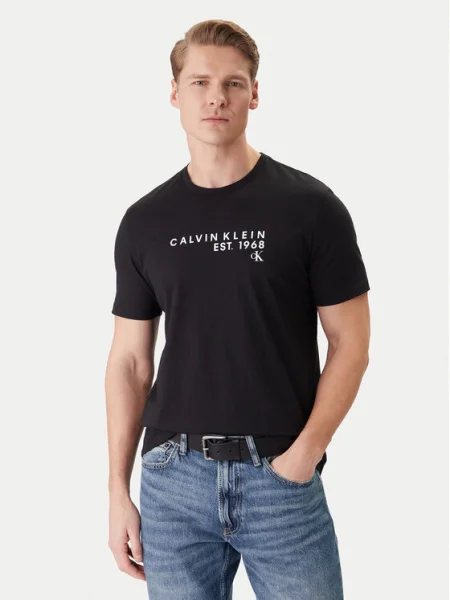 Класическа тениска Calvin Klein Jeans черно