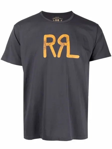 Tricou Ralph Lauren Rrl cu imagine scurt albastru