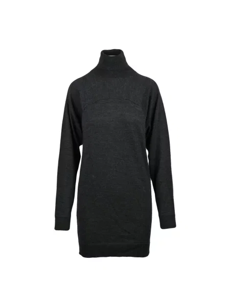 Krótka sukienka Mm6 Maison Margiela wełniana szara